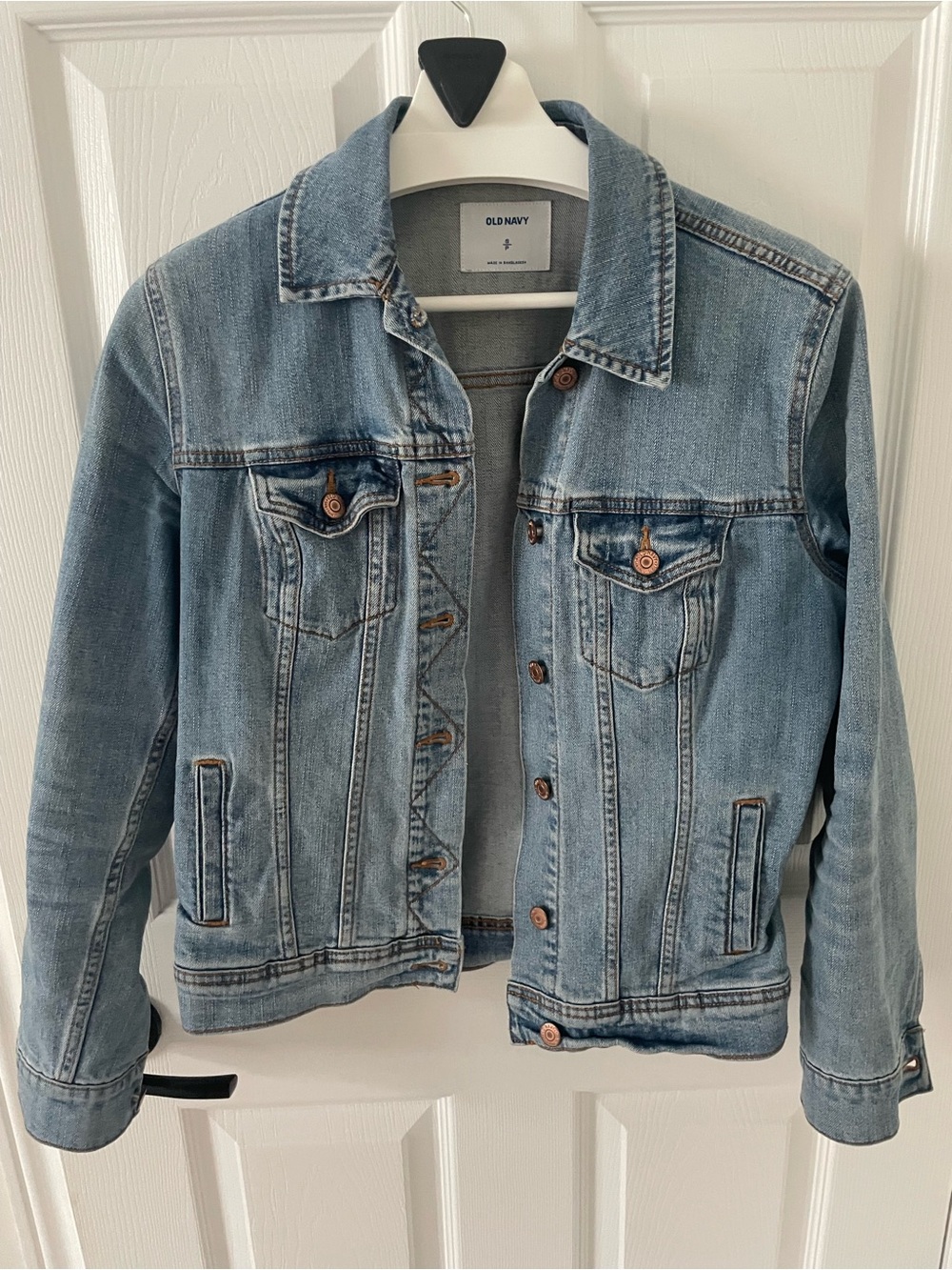 Old Navy Blue Denim Jacket with Contrast Stitching